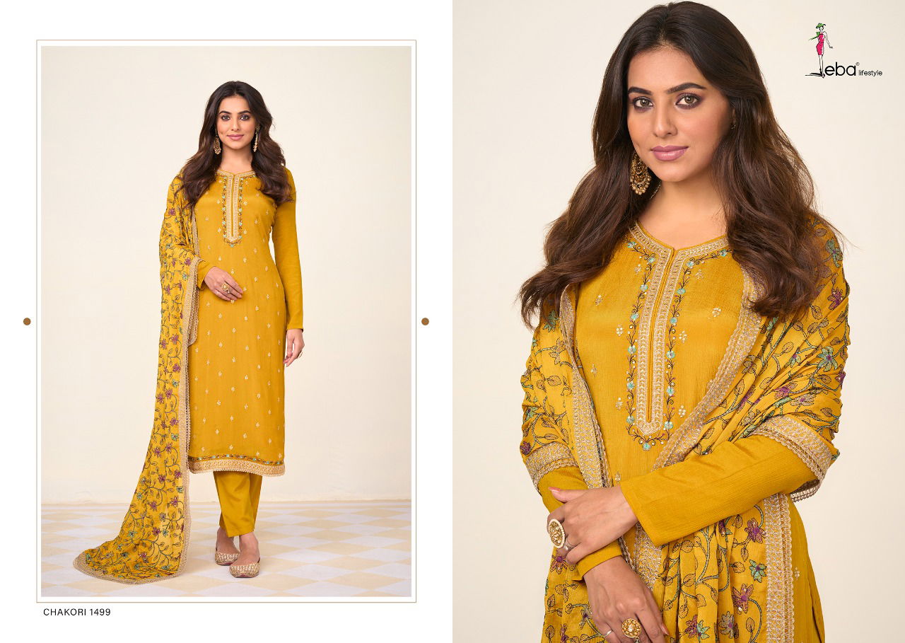 Eba Chakori 2 Heavy Chinon Festive Wear Embroidery Salwar Kameez Collection